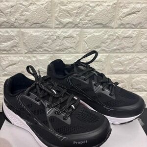 Propét womens Propet One Lt Sneaker, Black/Grey, 8.5 Wide US